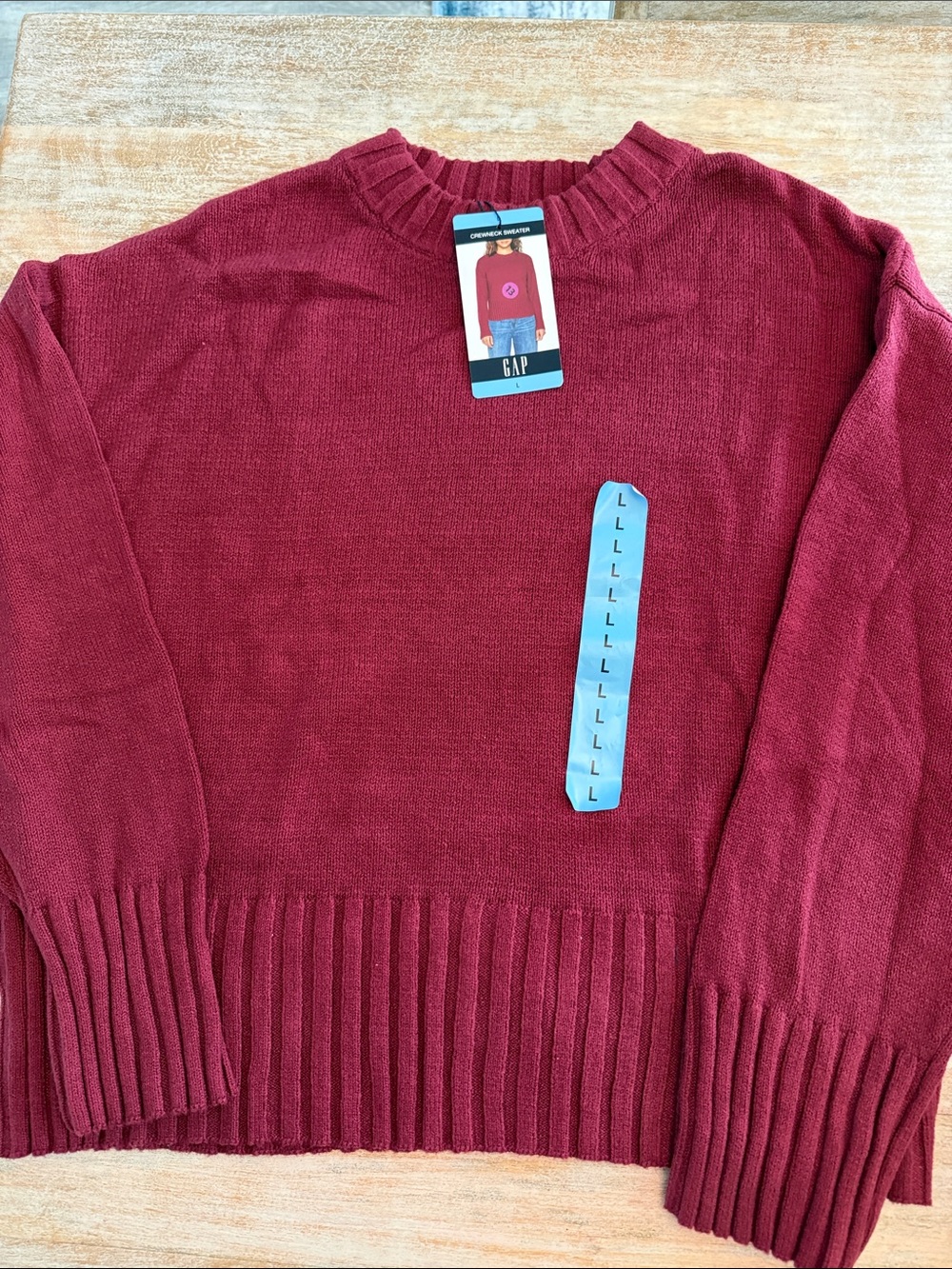 GAP Woman’s Crewneck Sweater in Burgundy